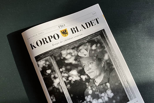 Front page of the magazine Korpo Bladet