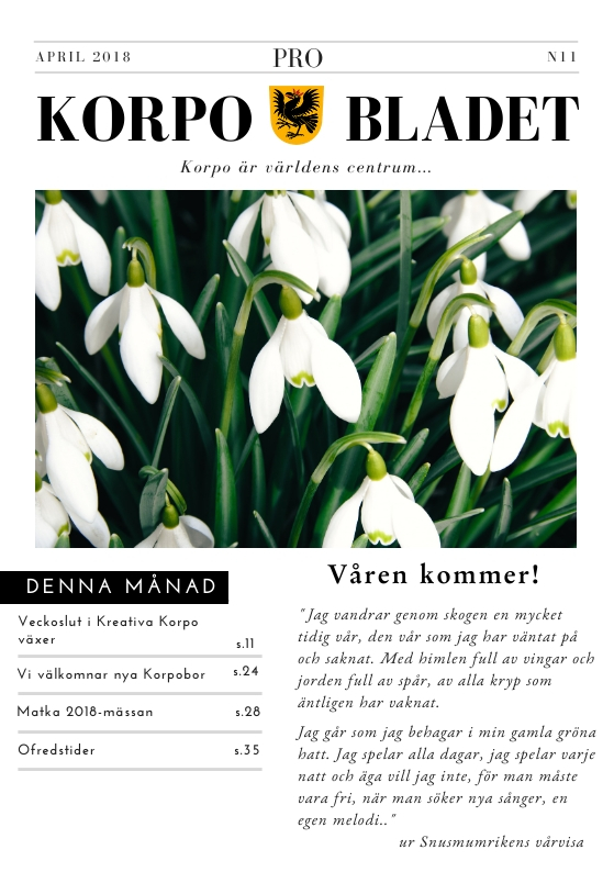 Korpo Bladet N11 front page
