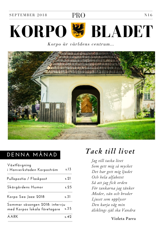 Korpo Bladet N16 front page