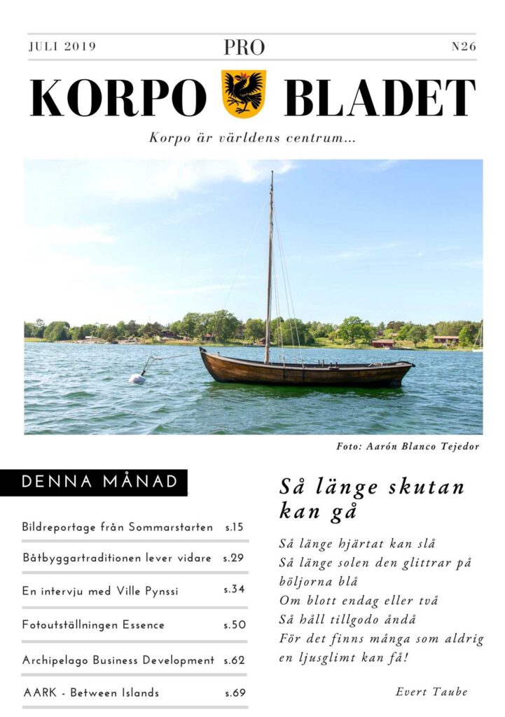 Korpo Bladet N26 front page