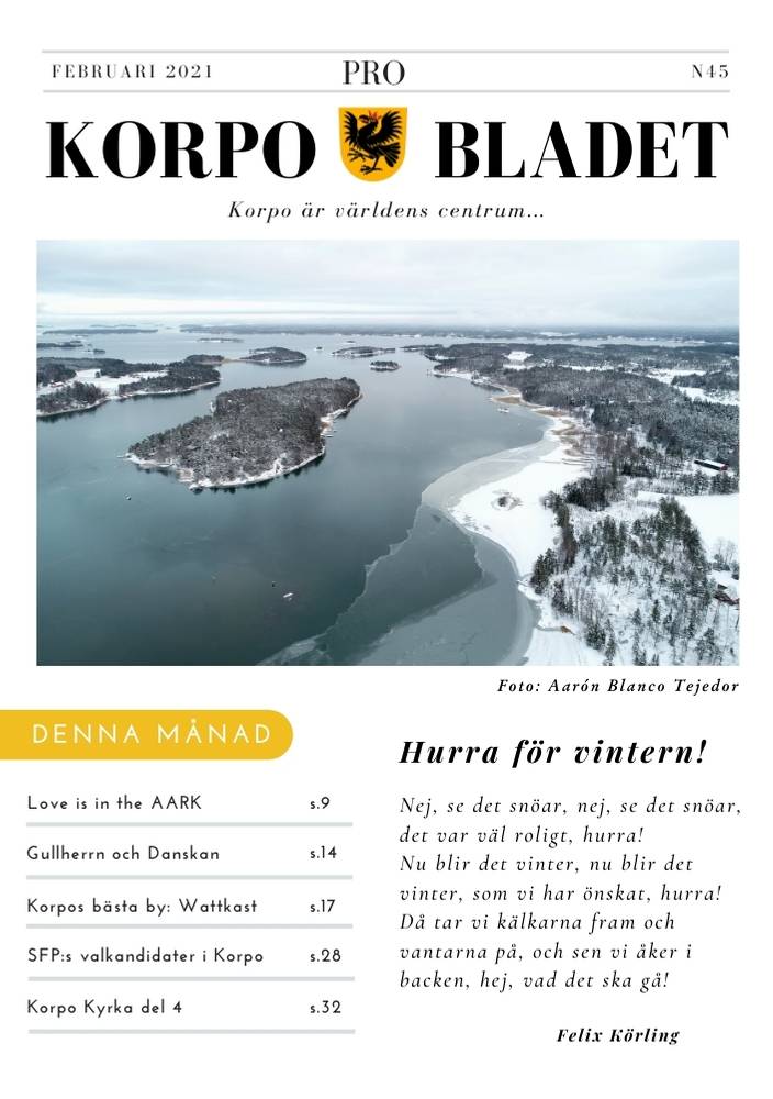 Korpo Bladet N45 front page