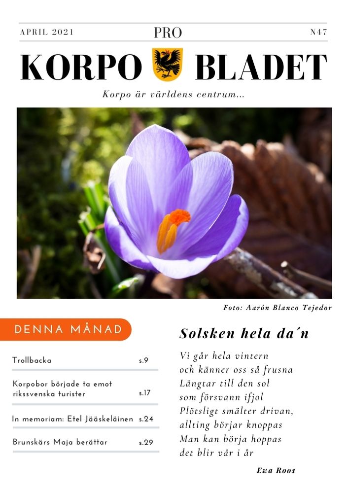 Korpo Bladet N47 front page