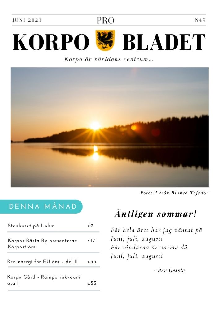 Korpo Bladet N49 front page