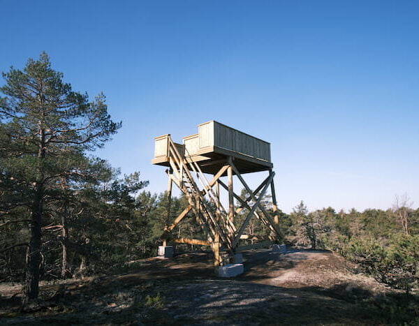 Birdwatching tower on the biosphere nature path in Korpo